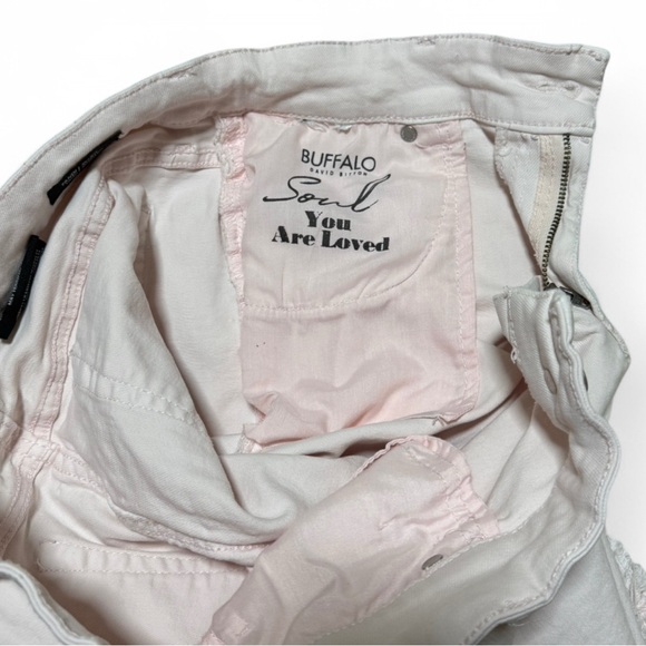 Buffalo David Bitton Tandi Distressed Bermuda Shorts - Pastel Pink - Size 10/30 - Picture 5 of 6